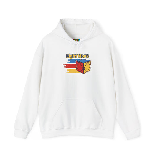 Skewb Light Work Rubiks Cube Art Unisex Heavy Blend™ Hooded Sweatshirt