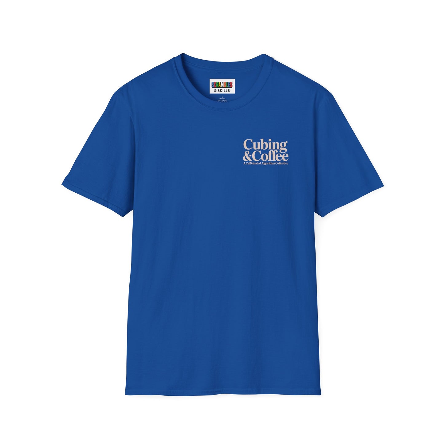 Cubing & Coffee (Subtle) Rubik's Cube Art Unisex Graphic Softstyle T-Shirt