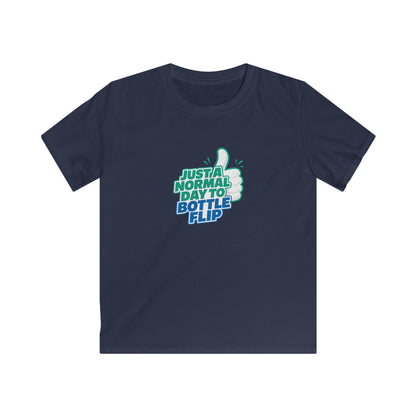 ⚡ Express - Just a Normal Day to Bottle Flip Art Kids Softstyle Tee