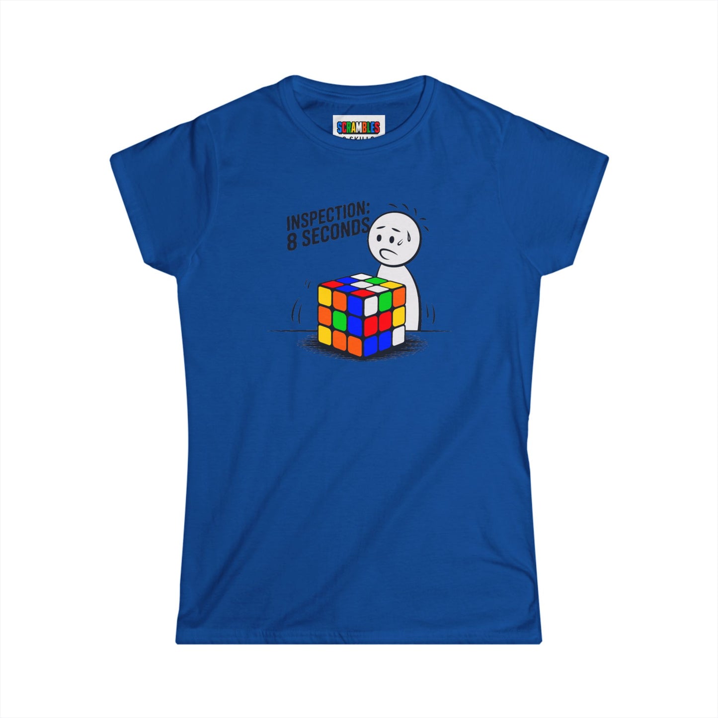 Inspection: 8 Seconds - Rubik's Cube Art  Women's Softstyle T-Shirt