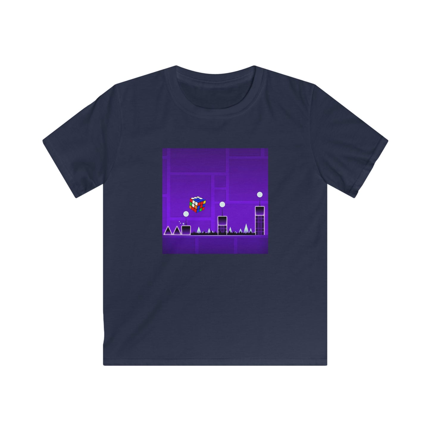 ⚡ Express - Cube Madness - Rubik's Cube Art Kids Softstyle Tee