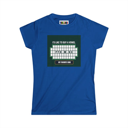 Pyraminx Vowel  - Rubik's Cube Art Women's Softstyle T-Shirt