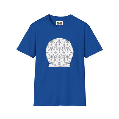Clock Doodle Unisex Graphic Softstyle T-Shirt
