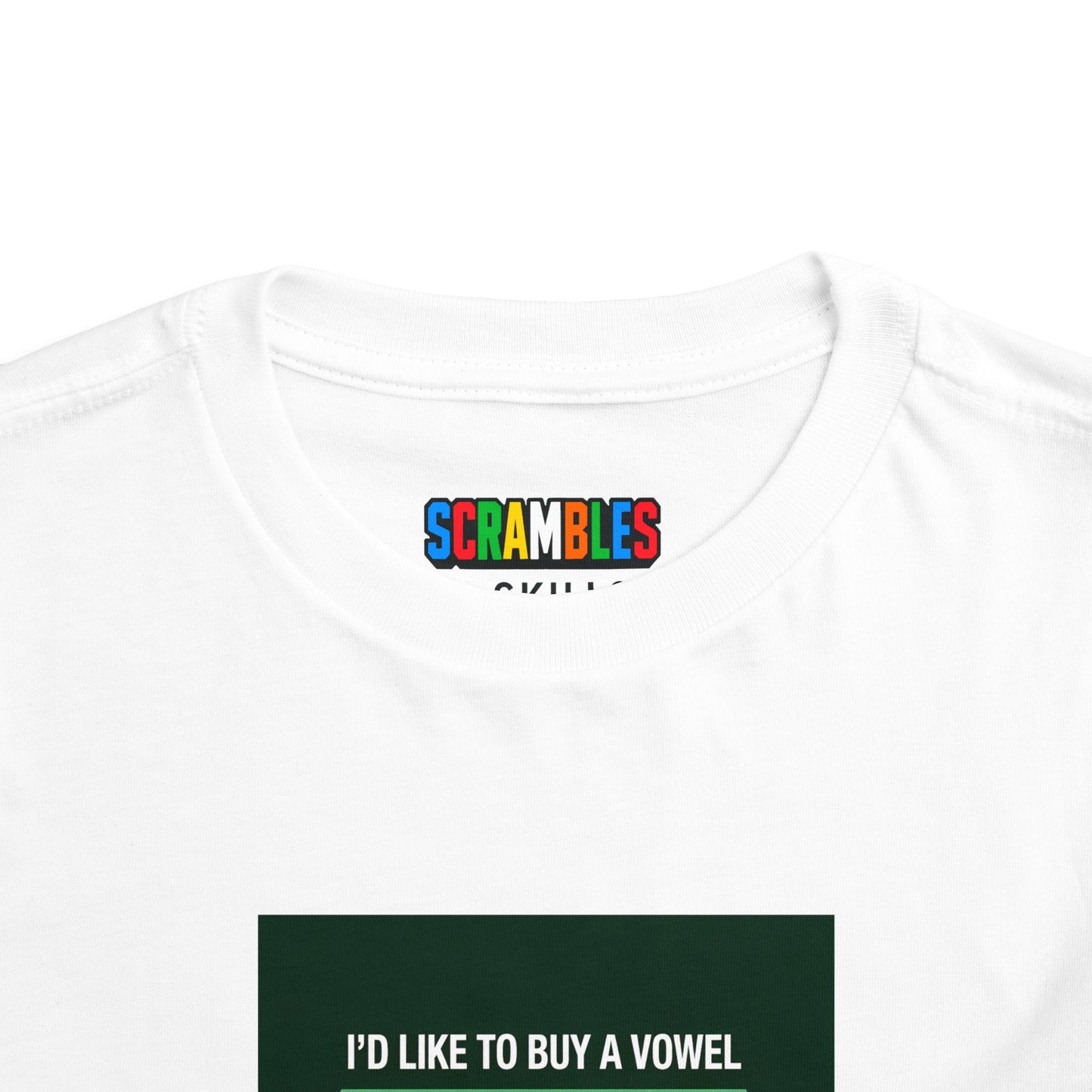 Megaminx Vowel - Rubik's Cube Art Toddler Short Sleeve T-Shirt