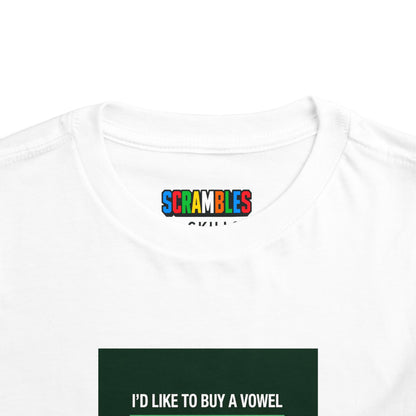 Megaminx Vowel - Rubik's Cube Art Toddler Short Sleeve T-Shirt
