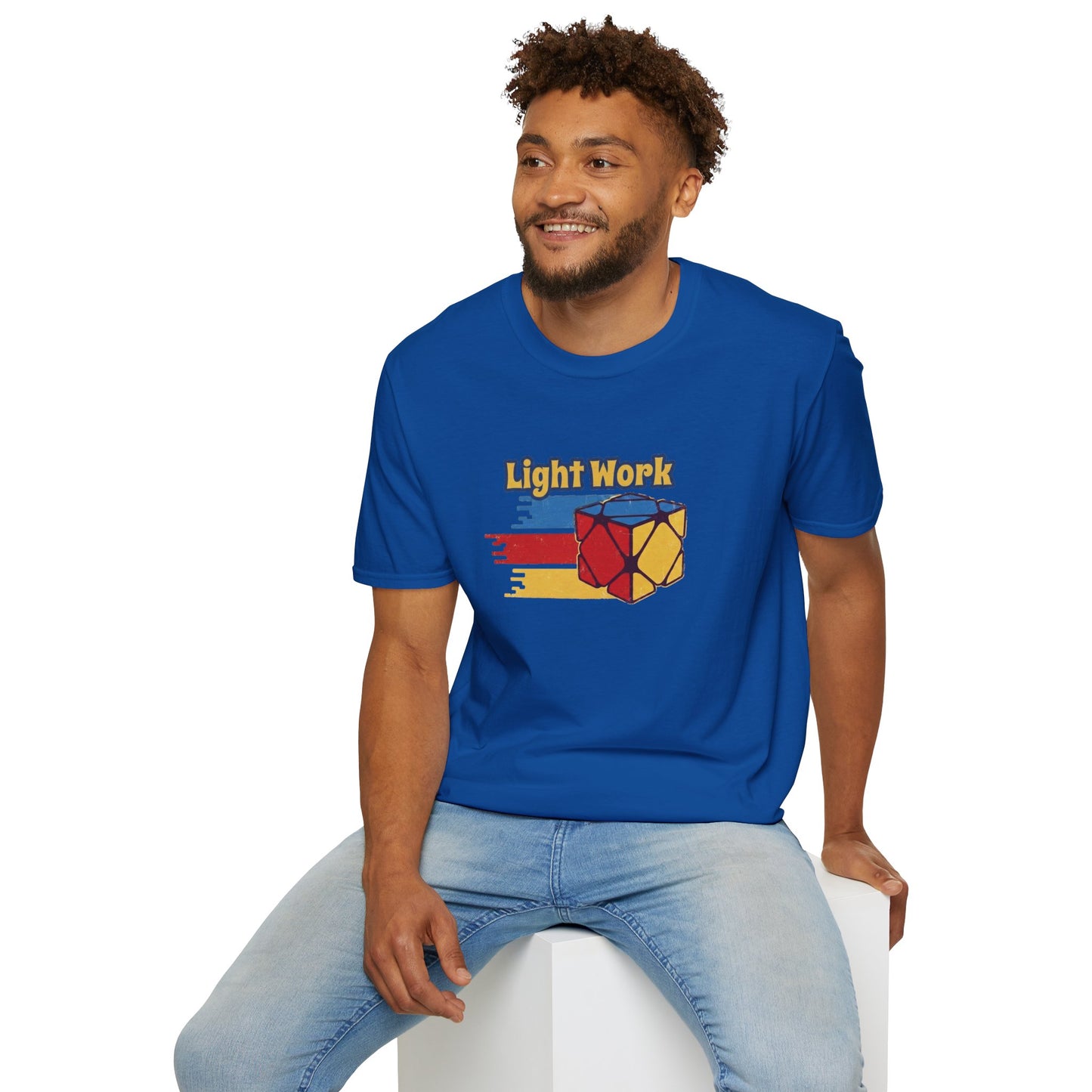 Skewb Light Work Rubiks Cube Art Unisex Graphic Softstyle T-Shirt