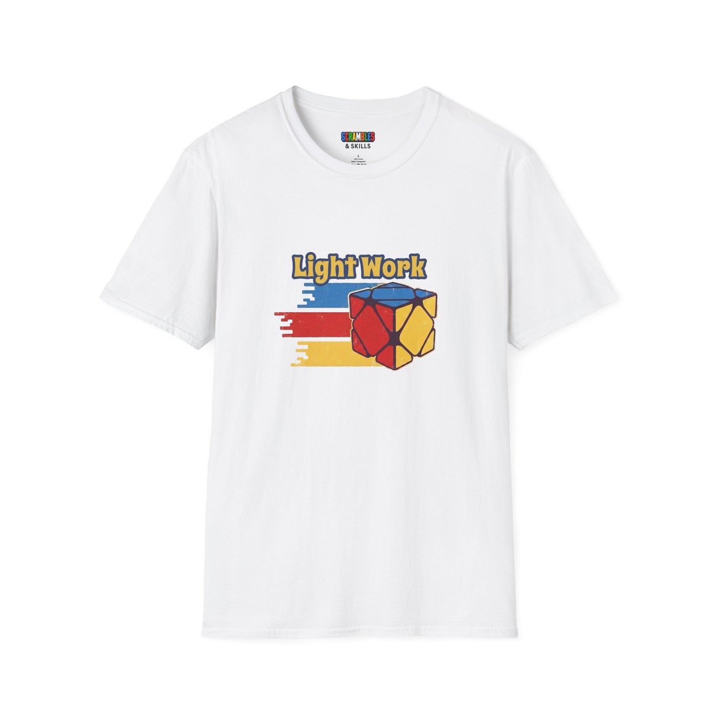⚡ Express - Skewb Light Work Rubiks Cube Art Unisex Graphic Softstyle T-Shirt