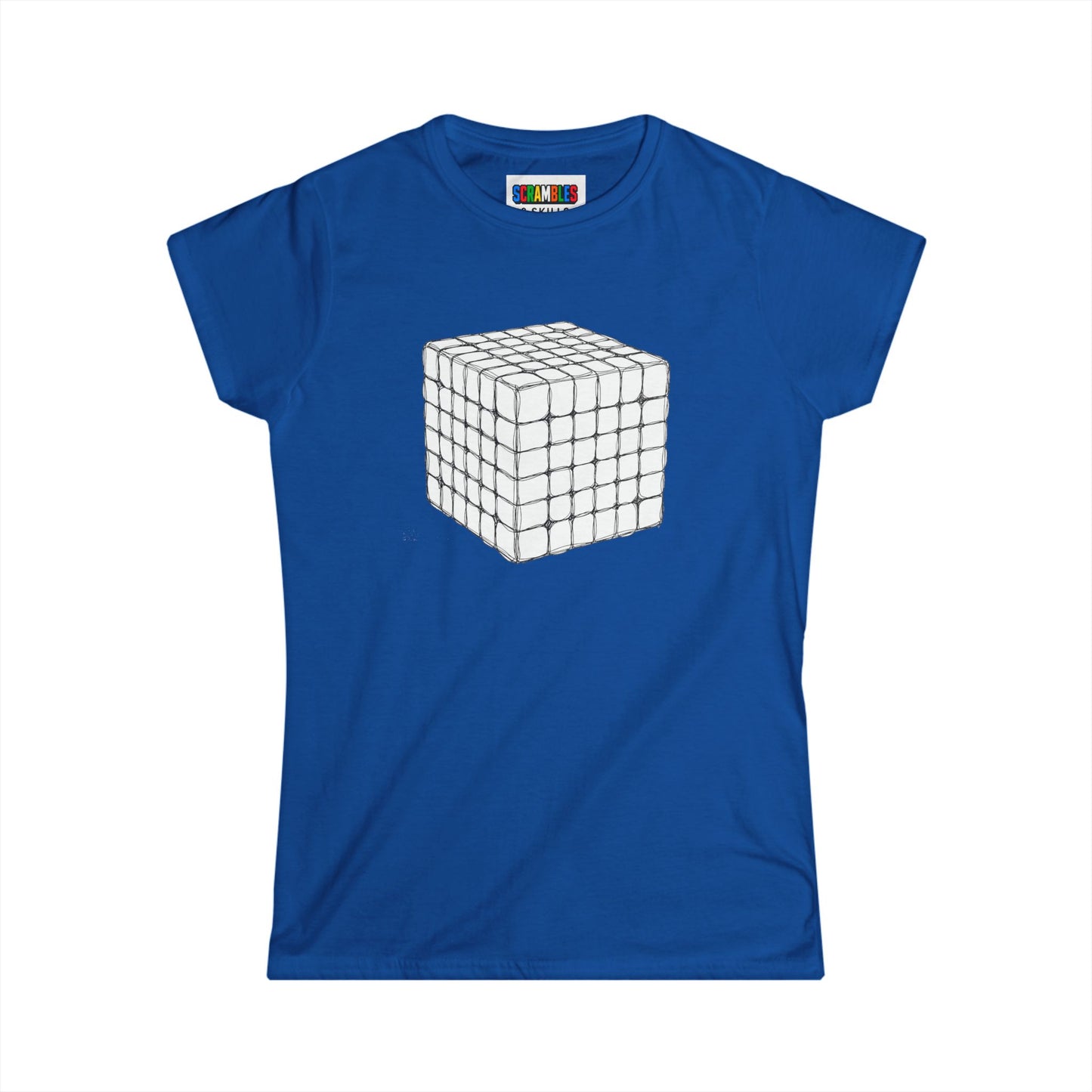 6x6 Doodle - Rubik's Cube Art  Women's Softstyle T-Shirt