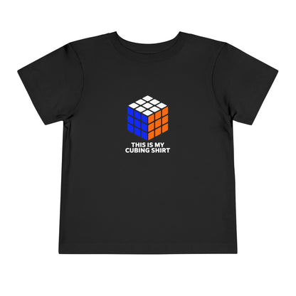 This Is My Cubing Shirt  - Rubik's Cube Art Toddler Short Sleeve T-Shirt