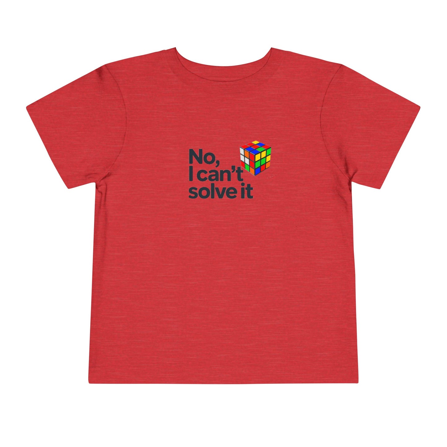 No, I Can't Solve It  - Rubik's Cube Art Toddler Short Sleeve T-Shirt