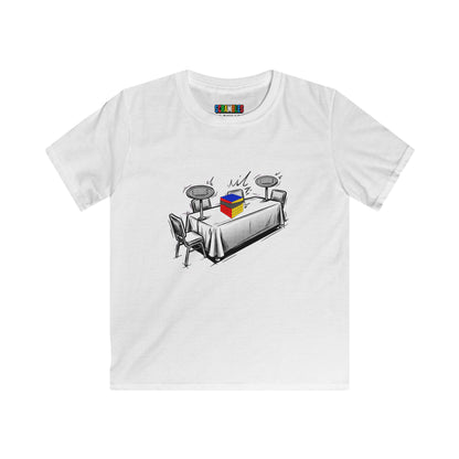 5x5 Blind Comp Day - Rubik's Cube Art  Kids Softstyle Tee