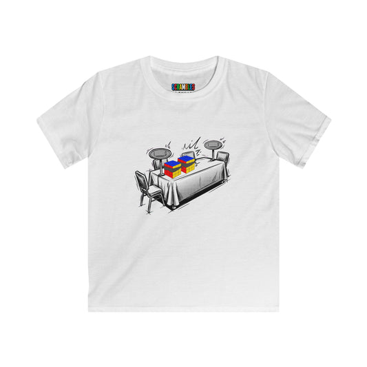 3x3 Multi Blind Comp Day - Rubik's Cube Art  Kids Softstyle Tee
