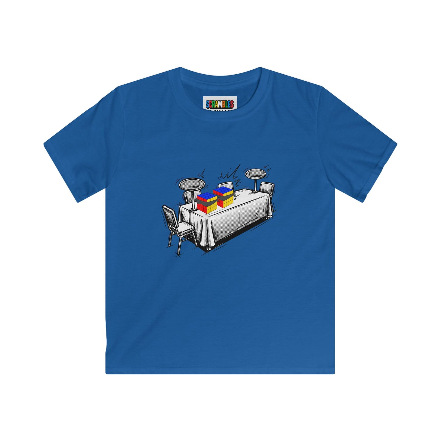 3x3 Multi Blind Comp Day - Rubik's Cube Art  Kids Softstyle Tee