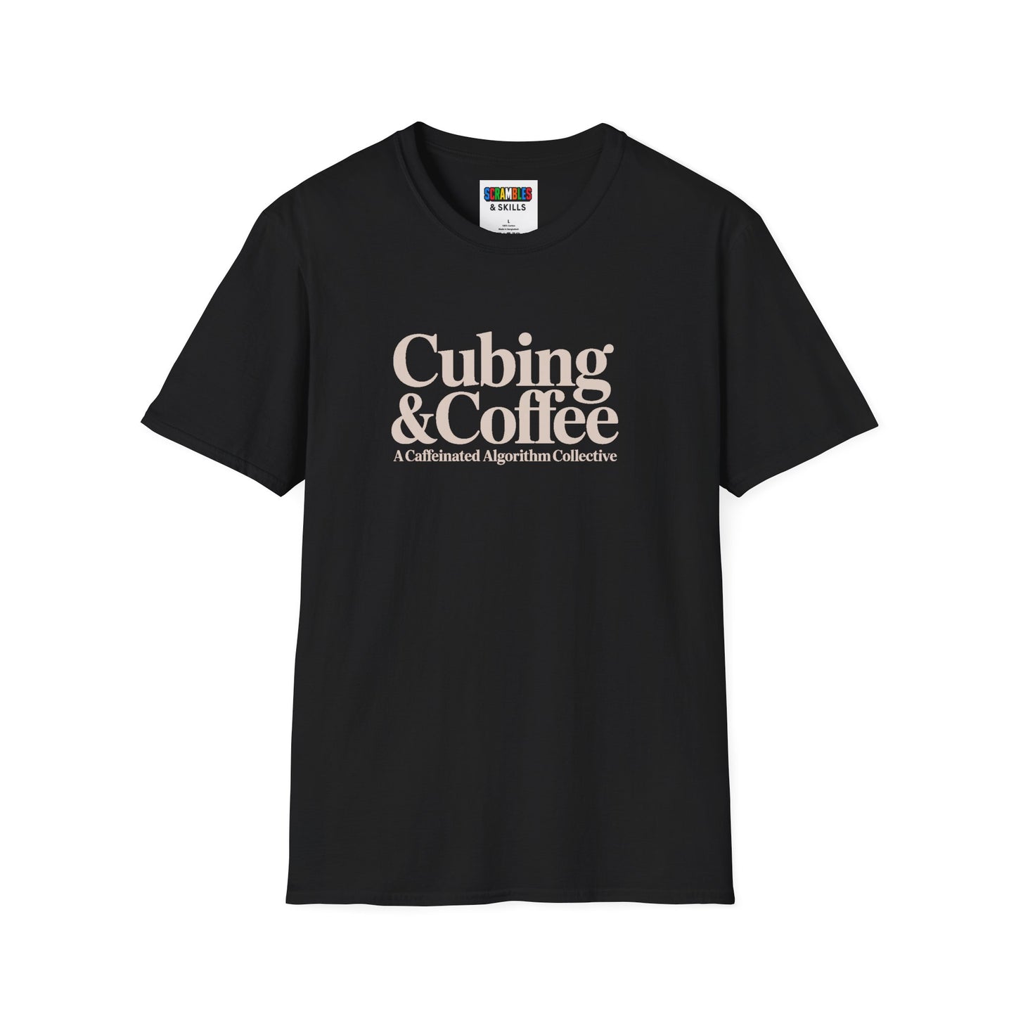 ⚡ Express - Coffee & Cubing Unisex Rubik's Cube Art Graphic Softstyle T-Shirt