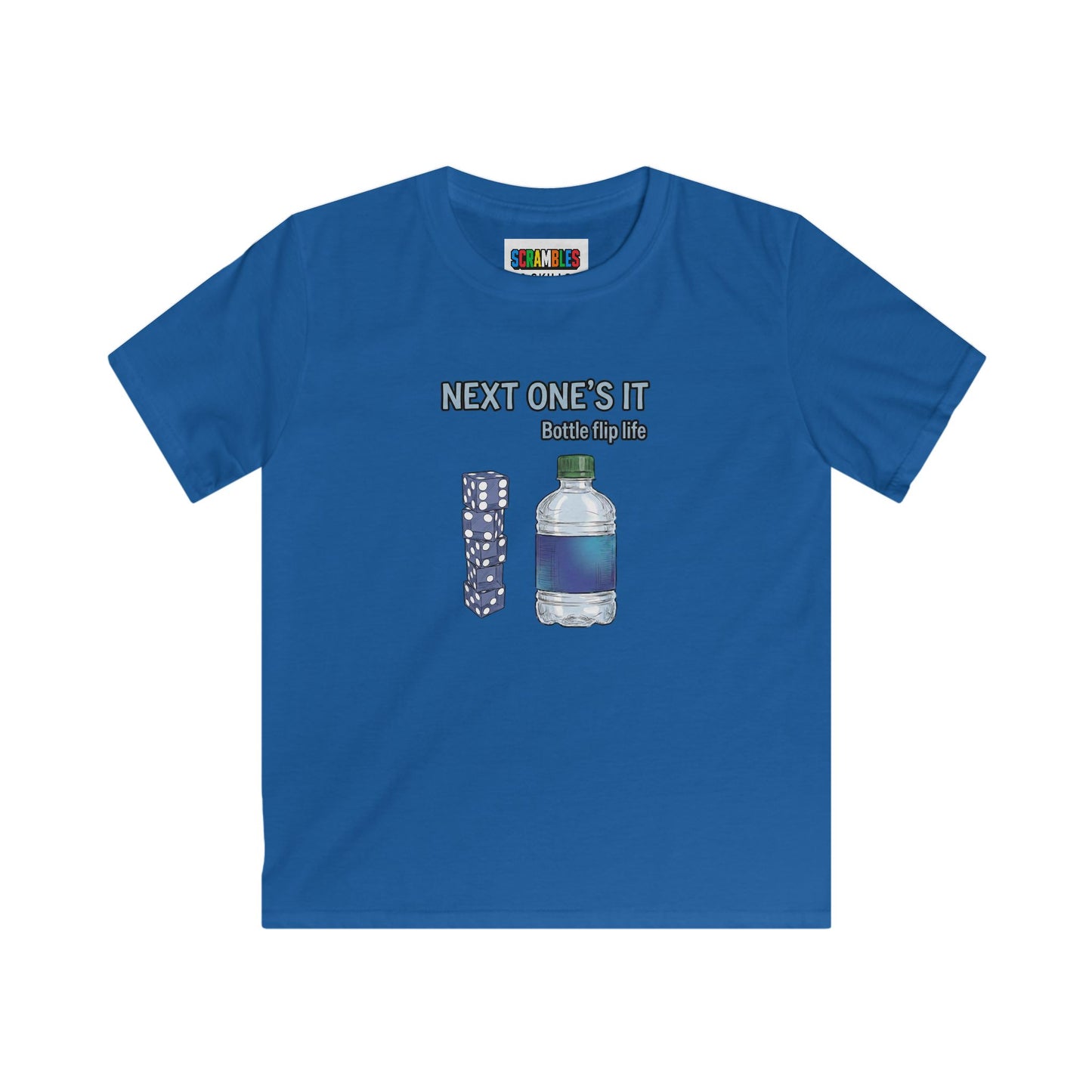 Next One's It Bottle Flip Art Kids Softstyle Tee