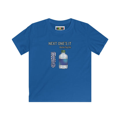 Next One's It Bottle Flip Art Kids Softstyle Tee