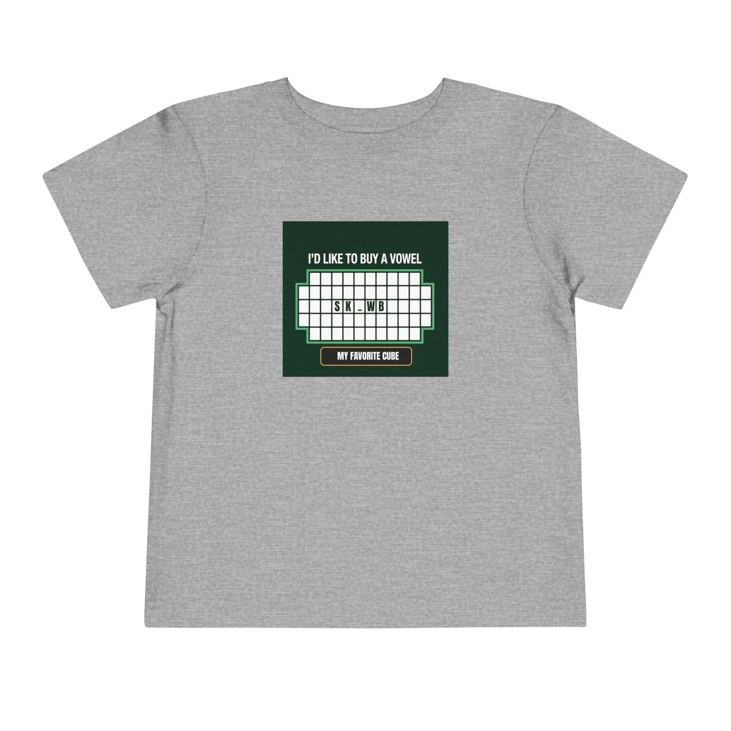 Skewb - Vowel - Rubik's Cube Art Toddler Short Sleeve T-Shirt