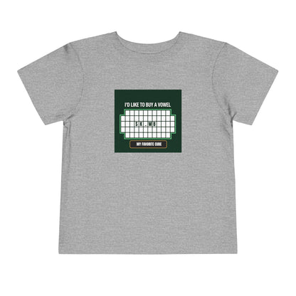 Skewb - Vowel - Rubik's Cube Art Toddler Short Sleeve T-Shirt