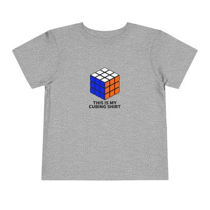 This Is My Cubing Shirt  - Rubik's Cube Art Toddler Short Sleeve T-Shirt