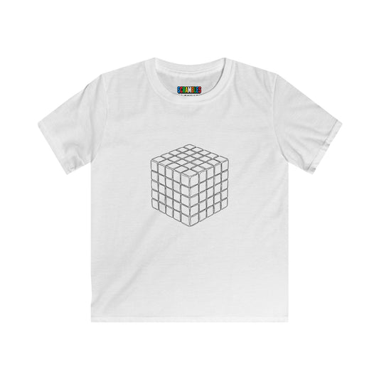 5x5 Doodle  - Rubik's Cube Art Kids Softstyle Tee