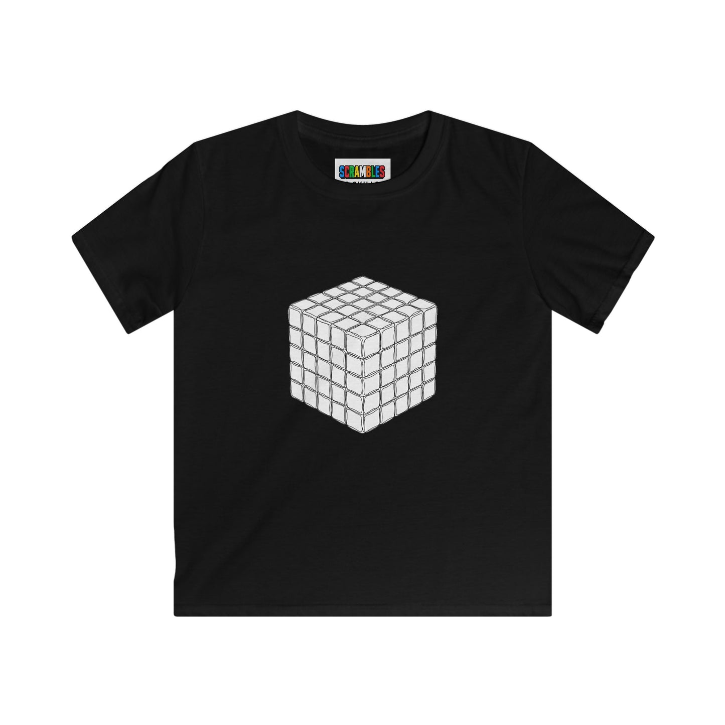 5x5 Doodle  - Rubik's Cube Art Kids Softstyle Tee