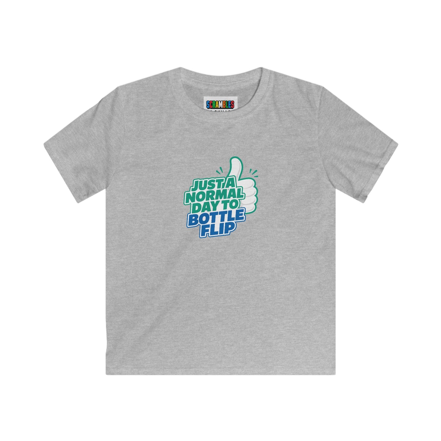 Just a Normal Day to Bottle Flip Kids Softstyle Tee