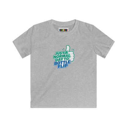 Just a Normal Day to Bottle Flip Kids Softstyle Tee