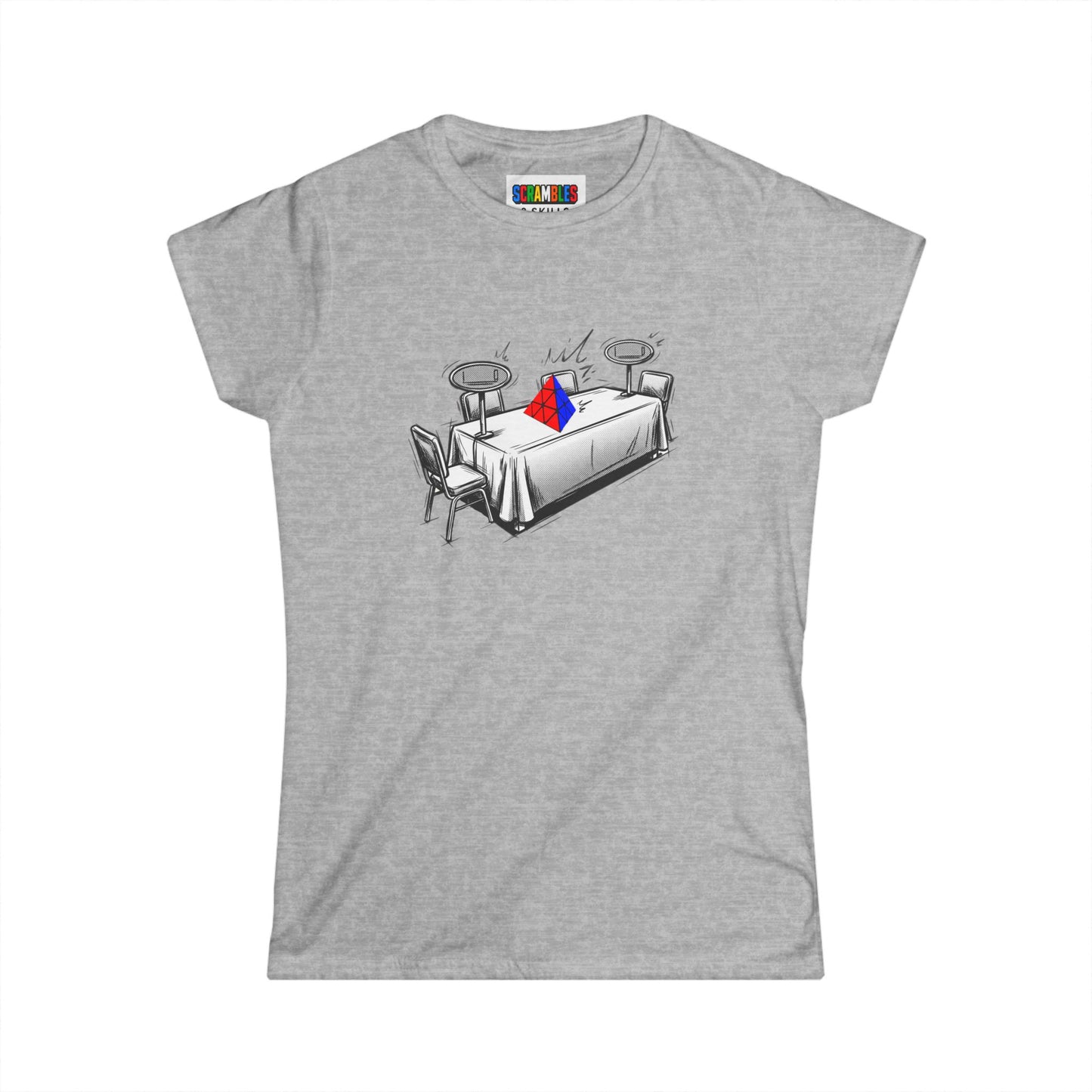 Pyraminx Comp Day - Rubik's Cube Art  Women's Softstyle T-Shirt