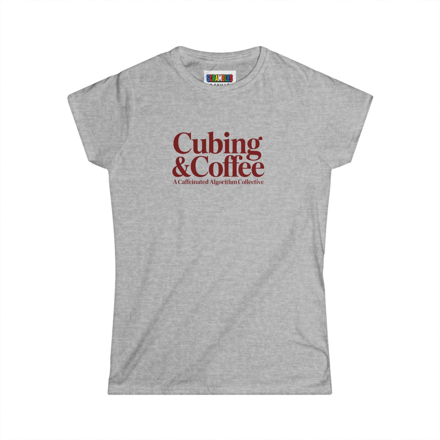 Cubing & Coffee Rubik's Cube Art Women's Softstyle T-Shirt