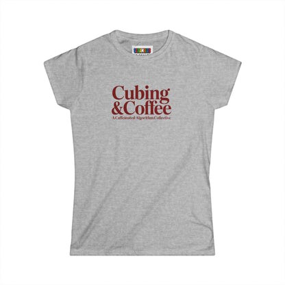 Cubing & Coffee Rubik's Cube Art Women's Softstyle T-Shirt