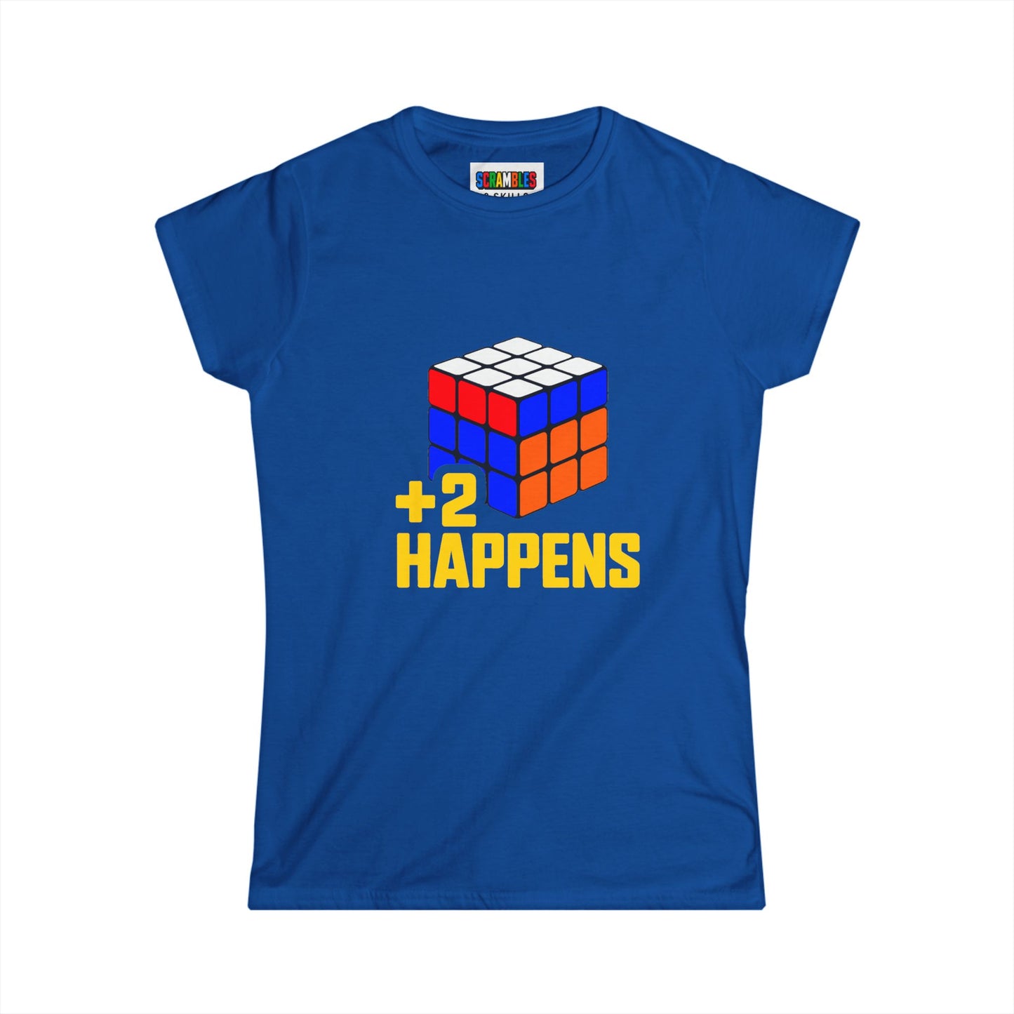 +2 Happens - Rubik's Cube Art  Women's Softstyle T-Shirt