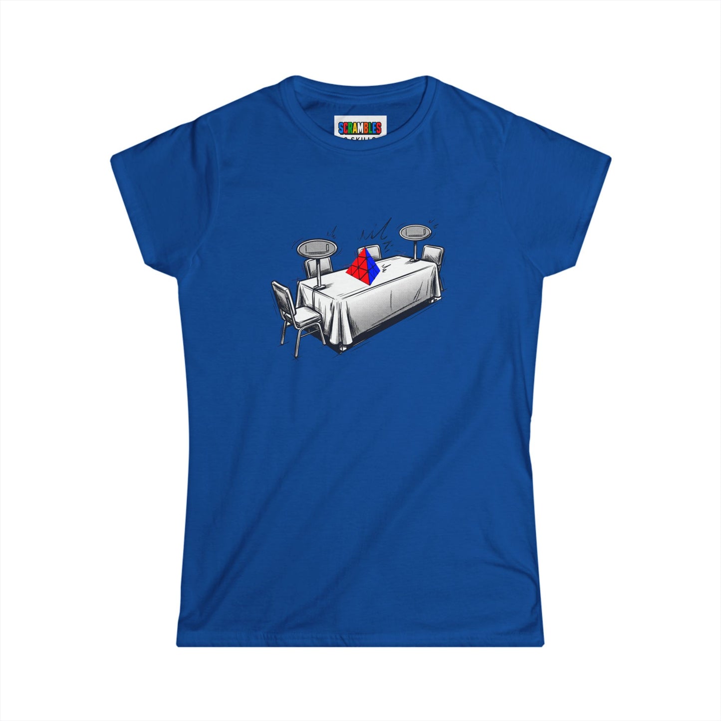 Pyraminx Comp Day - Rubik's Cube Art  Women's Softstyle T-Shirt