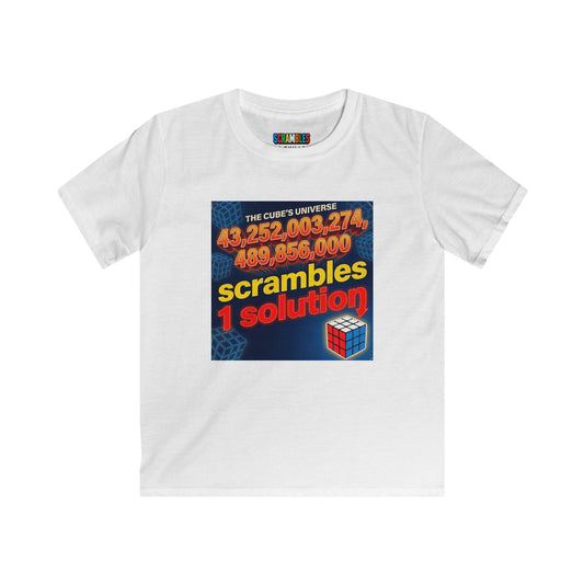 One Solution - Rubik's Cube Art  Kids Softstyle Tee