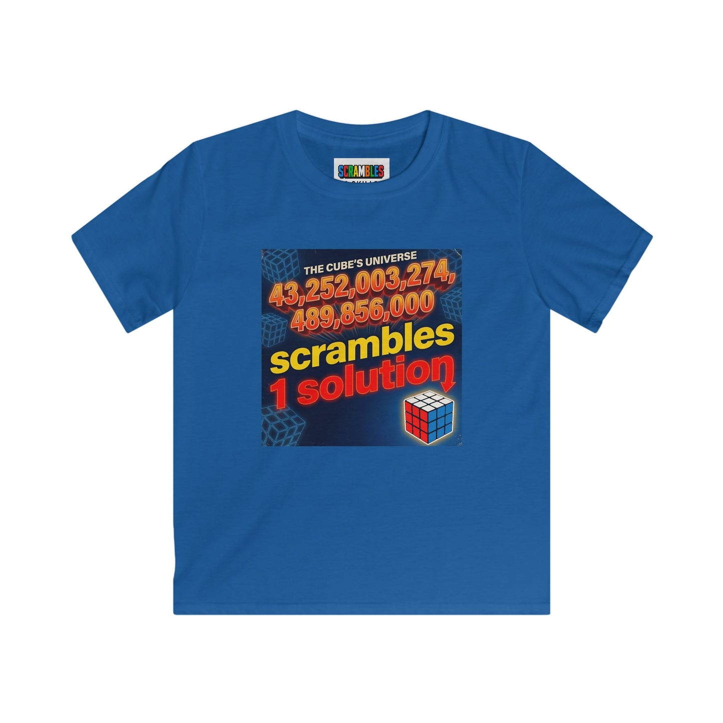 One Solution - Rubik's Cube Art  Kids Softstyle Tee