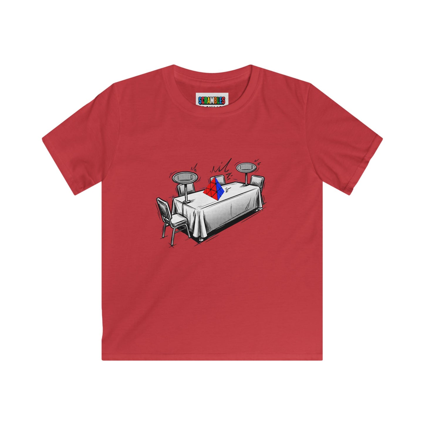 Pyraminx Comp Day - Rubik's Cube Art  Kids Softstyle Tee