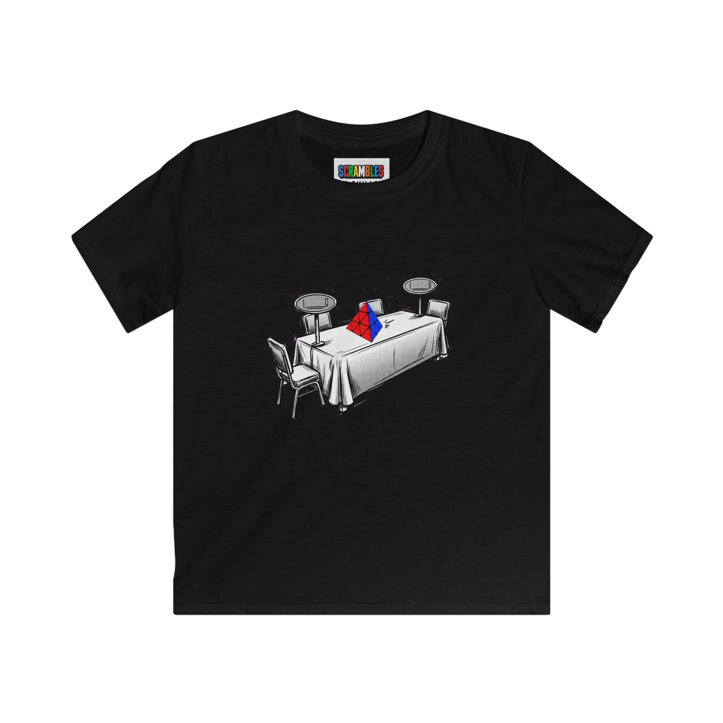 Pyraminx Comp Day - Rubik's Cube Art  Kids Softstyle Tee