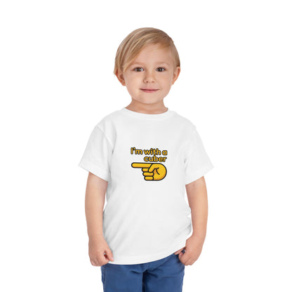 I'm With A Cuber  - Rubik's Cube Art Toddler Short Sleeve T-Shirt