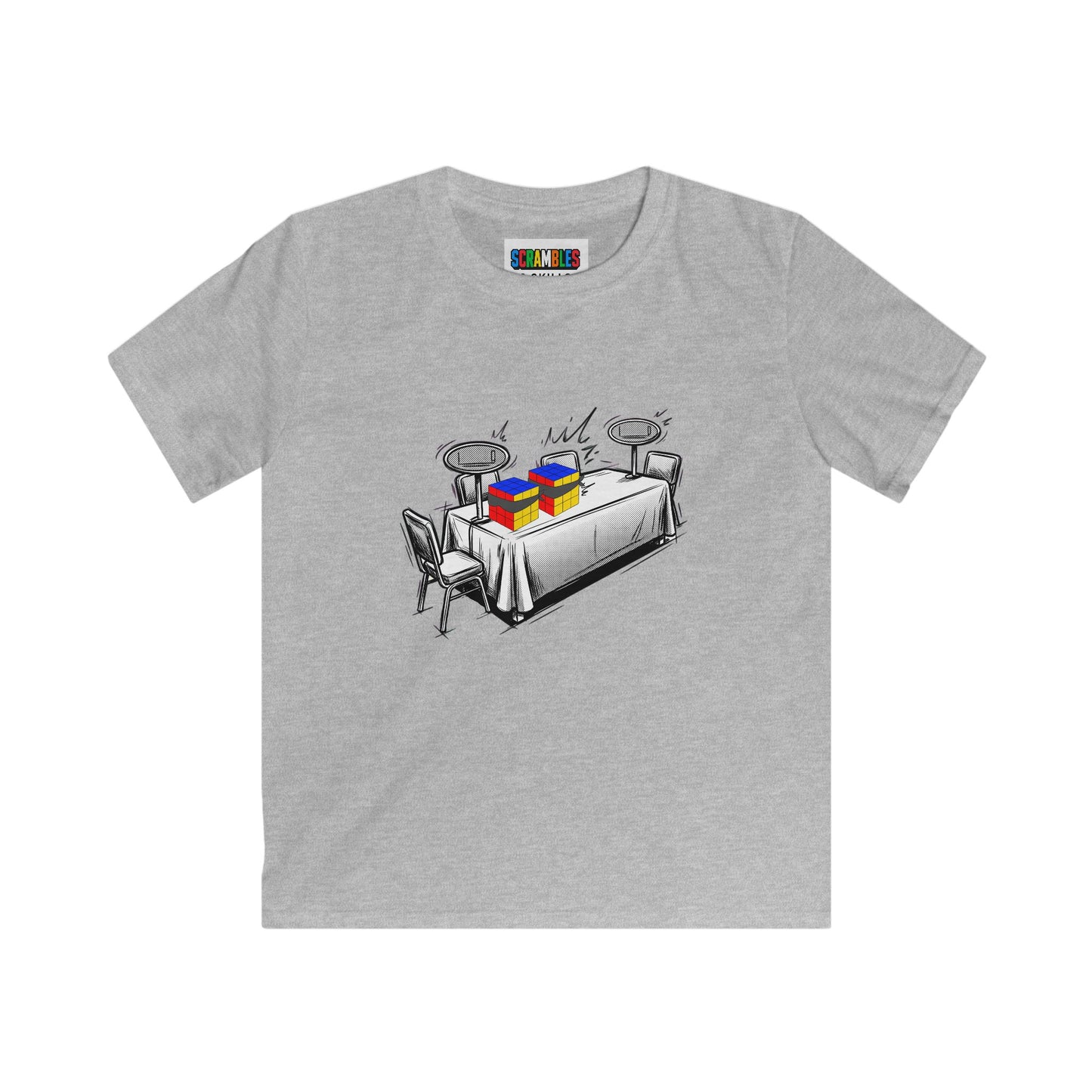 3x3 Multi Blind Comp Day - Rubik's Cube Art  Kids Softstyle Tee
