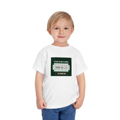 Square-1 - Vowel - Rubik's Cube Art  Toddler Short Sleeve T-Shirt