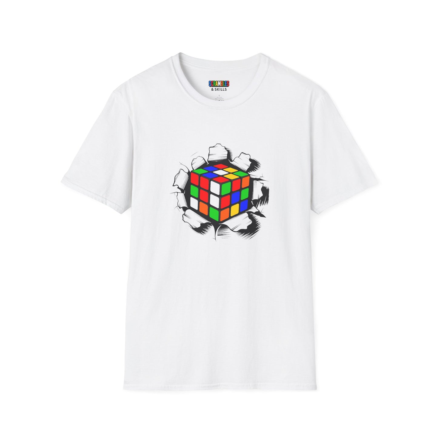 Crashing Out - Rubiks Cube Unisex Graphic Softstyle T-Shirt