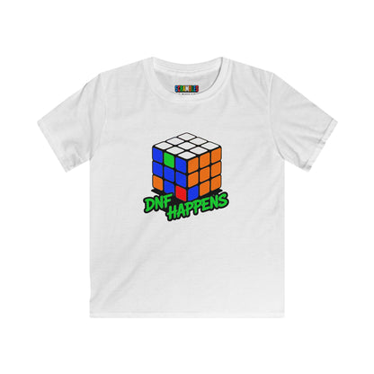 DNF Happens - Rubiks Cube Kids Softstyle Tee
