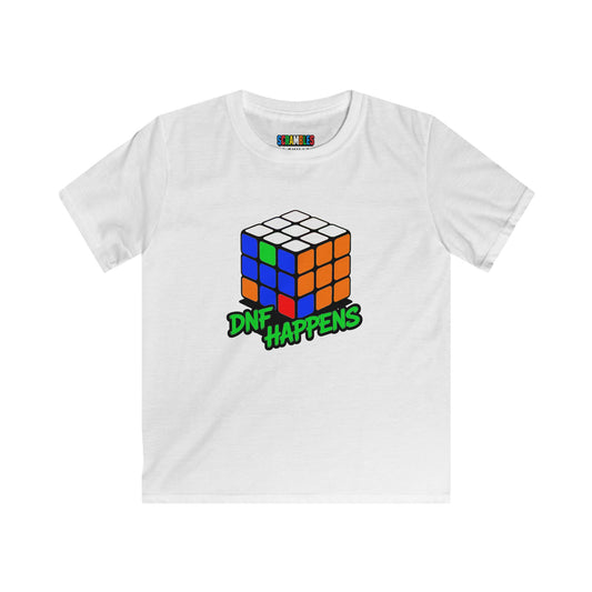 DNF Happens - Rubiks Cube Kids Softstyle Tee