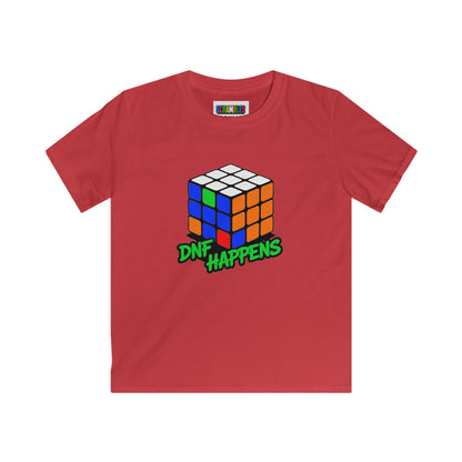 DNF Happens - Rubiks Cube Kids Softstyle Tee