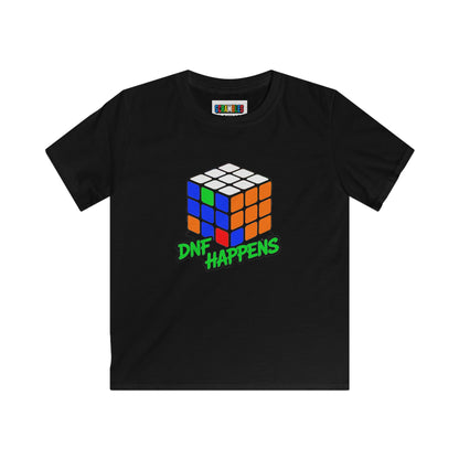 DNF Happens - Rubiks Cube Kids Softstyle Tee