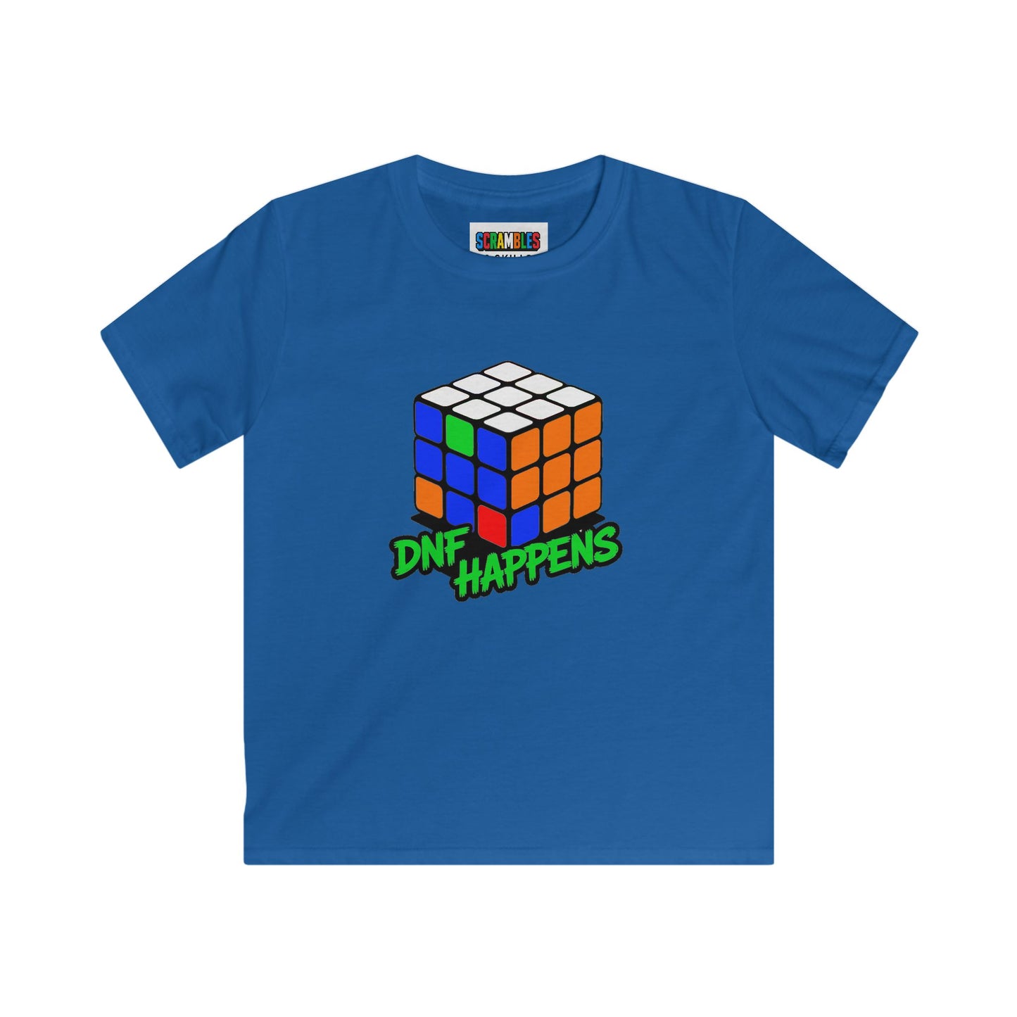 DNF Happens - Rubiks Cube Kids Softstyle Tee