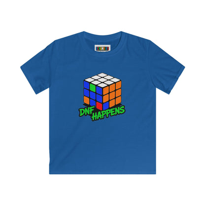DNF Happens - Rubiks Cube Kids Softstyle Tee