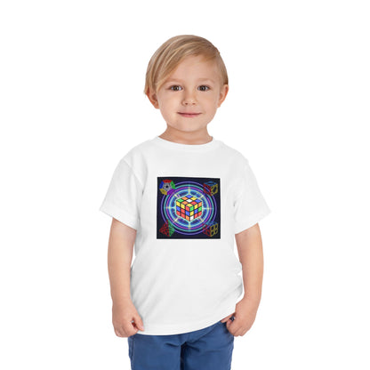 Cosmic Charge - Rubik's Cube Art  Toddler Short Sleeve T-Shirt