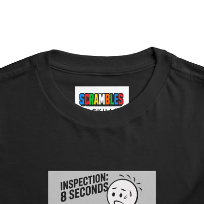 Inspection: 8 Seconds  - Rubik's Cube Art Toddler Short Sleeve T-Shirt