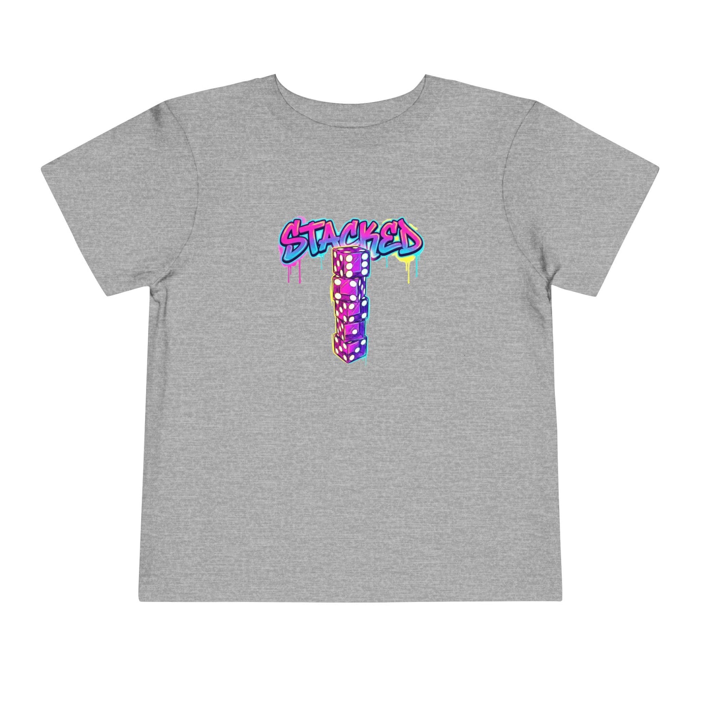 Stacked Dice Trick Shot Bottle Flip Art Toddler Short Sleeve T-Shirt