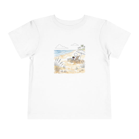Beach Watercolor - Rubik's Cube Art  Toddler Short Sleeve T-Shirt